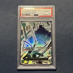 ONE PIECE OP12-ALT ART DEMON AURA NINE-SWORD STYLE DEAD MAN'S GAME PSA 10 GEM MT - Image 1