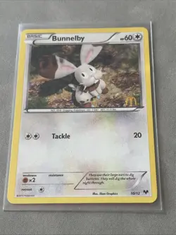 Bunnelby - 10/12 Holo McDonald's Promo 2014 English Pokemon Card MP - Image 1