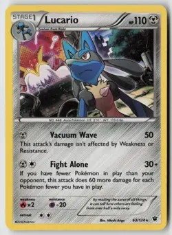 Lucario - 63/124 (Cosmos Holo) 063/124 - Misc Cards & Products - PTCG - LP - Image 1