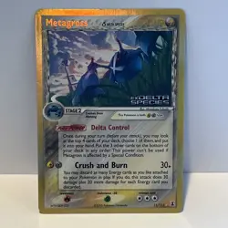 Pokemon Metagross Reverse Holo Stamped EX Delta Species Card 11/113 DS - Image 1