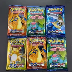100pcs/10packs Pokemon Cards, Original Generation, XY Evolution Expansion Pack - Image 1