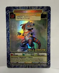 Allomon BO-191 2001 Bandai Digimon Digi-Battle Foil NM Card - Image 1