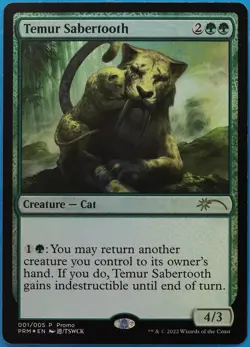 Temur Sabertooth (2022 Lunar New Year Promo) FOIL NM CARD (507055) ABUGames - Image 1