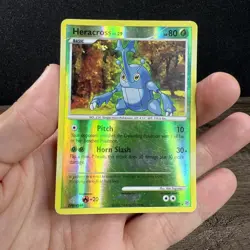 Heracross 28/130 Reverse Holo Diamond & Pearl Base Pokemon Card Rare - Image 1