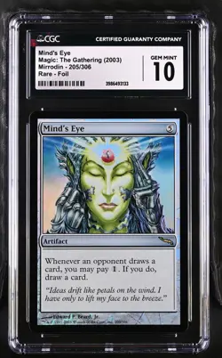 MIND'S EYE Mirrodin Foil Rare CGC 10 MTG [Nostalgium] - Image 1