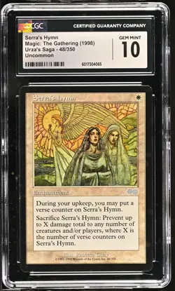 SERRA'S HYMN Urza's Saga CGC 10 Gem Mint Vintage MTG [Nostalgium] - Image 1