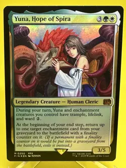 Yuna, Hope of Spira - Final Fantasy MTG Foil Mythic Rare NM Pack Fresh - Image 1