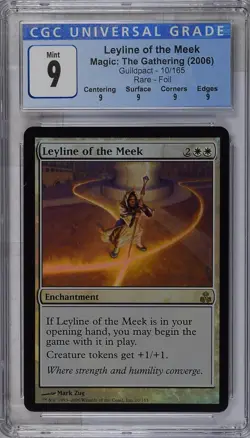 LEYLINE OF THE MEEK Guildpact Foil Rare CGC 9 Q MTG [Nostalgium] - Image 1