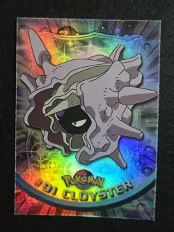 2000 Pokemon Topps Chrome Cloyster #91 - Rainbow Foil - Blue Label - MP - Image 1