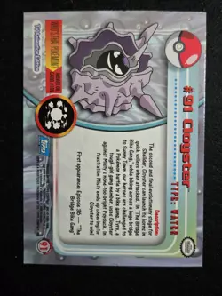 2000 Pokemon Topps Chrome Cloyster #91 - Rainbow Foil - Blue Label - MP - Image 2