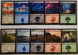 Doctor Who TARDIS MtG Basic Land Set of 10 One of Each Magic the Gathering NM - Image 1