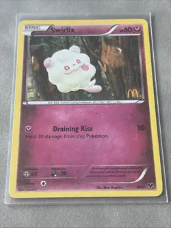 Pokemon TCG Swirlix McDonald’s Promo 9/12 2013 NM - Image 1