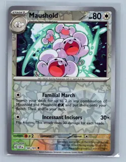 Maushold #158/191 Reverse Holo Surging Sparks Pokemon Card - NM - Image 2