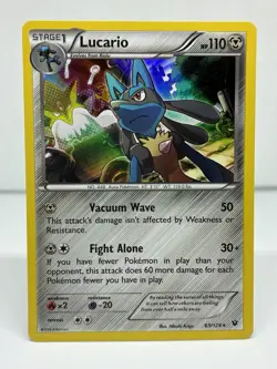 LUCARIO 63/124 HOLO - XY FATES COLLIDE 2016 - POKEMON - Image 1