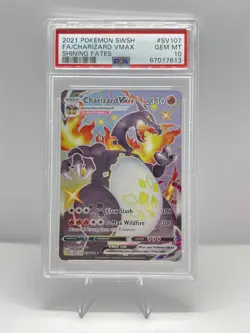 2021 Pokemon SWSH Shining Fates Charizard VMAX Shiny Vault #SV107/SV122 PSA 10 - Image 1