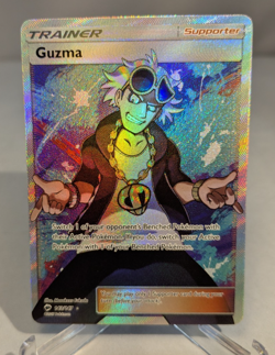 Pokemon Burning Shadows Guzma 143/147 Ultra Rare Full Art Holo READ - Image 1