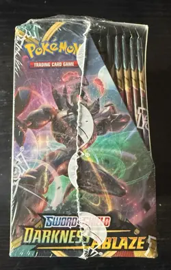Pokemon Sword and Shield Darkness Ablaze Booster Box With Protector - Image 5