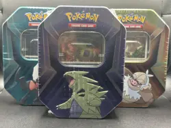 3 x Triple Whammy Collector SEALED Tins Complete Tin Set Pokemon TCG LOT - Image 1
