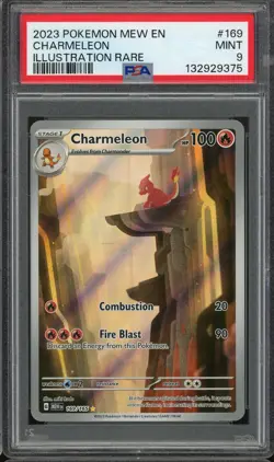 2023 POKEMON MEW EN #169 CHARMELEON MINT PSA 9 IR - Image 1