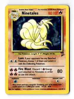 Pokemon Base Set 2 Unlimited Ninetales 012/102 Holo - Image 1