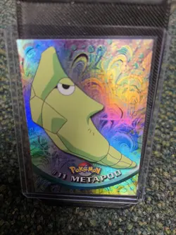 1999 Topps Pokemon #11 Metapod TV Animation Edition, Blue Logo Holo - Image 1