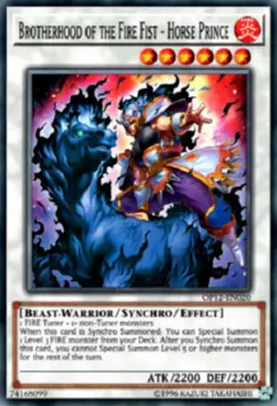 Yugioh! LP Brotherhood of the Fire Fist - Horse Prince - OP12-EN020 - Common - U - Image 1