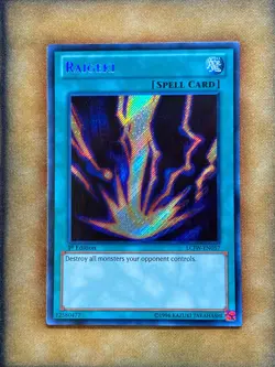 Yugioh Raigeki LCJW-EN057 Secret Rare 1st Ed NM - Image 1