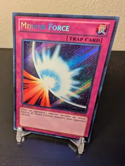 Yugioh! Mirror Force LCJW-EN130 Secret Rare 1st Ed MINT - Image 1