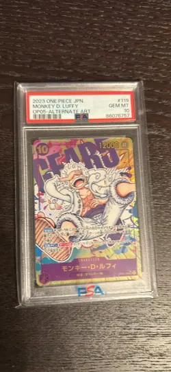 ONE PIECE MONKEY D. LUFFY 2023 OP05-AWAKENING OF THE NEW ERA #119 ALT ART PSA 10 - Image 1