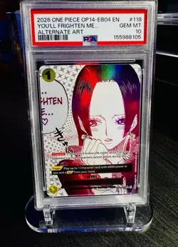 One Piece You'll Frighten Me... OP14-118 Manga Event Alternate Art PSA 10 - Image 1