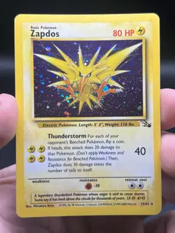 1999 Pokemon Fossil Zapdos Holo Cosmos Thunderstorm Deck 15/62 English NM - Image 3