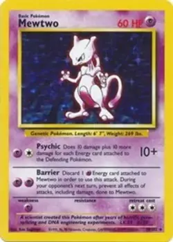 Mewtwo (#010/102) - Holofoil OS - Base Set (Unlimited) MP Pokemon - Image 1