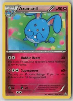 Azumarill 103/160 Pokemon TCG Trainer XY - Primal Clash Regular (Light Play) LP1 - Image 1