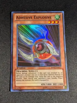 Yugioh - Adhesive Explosive BPW2-EN015 1st Edition Super Rare MP - Image 1