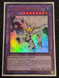 *French* Yugioh Elemental HERO Absolute Zero BLHR-EN065 Ultra Rare 1st Ed LP - Image 1