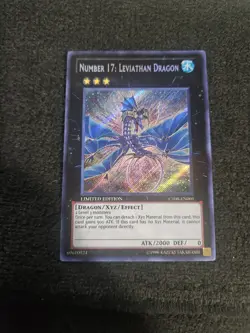 Yugioh-Number 17: Leviathan Dragon CT08-EN001 Secret Rare Near Mint - Image 1