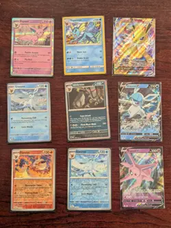 Pokemon Card Lot 9 Eeveelution NM Jolteon VMAX Espeon V Prismatic Evolutions - Image 1