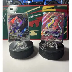 Pokemon Miraidon & Miraidon EX Scarlet & Violet Full Art Holo 2-Card Lot - Image 1