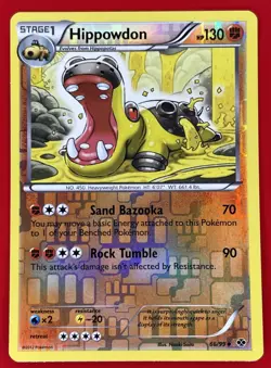 Pokemon TCG Hippowdon Next Destinies 66/99 Reverse Holo English Card 2012 LP/NM - Image 1
