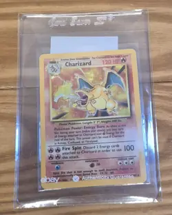 Charizard 4/102 Holo Base Set Unlimited 1999 Pokemon Card- Ebay Authenticity - Image 1