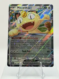 Meowth EX Full Art Holo Rare Pokemon TCG Card 170 HP POR EN 062/088 - Image 1
