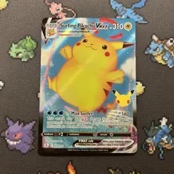 Surfing Pikachu Vmax 009/025 NM -Ultra Rare Pokemon Card- Celebrations (2z) - Image 1