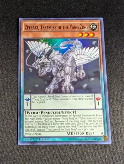 Yugioh - Zefraxi, Treasure of the Yang Zing PEVO-EN046 1st Edition Near Mint NM - Image 1