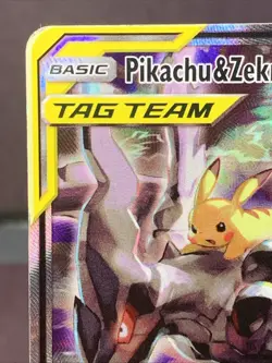 Pokemon TCG Pikachu & Zekrom GX Black Star Promo Card SM168 Full Art Holo Rare - Image 2