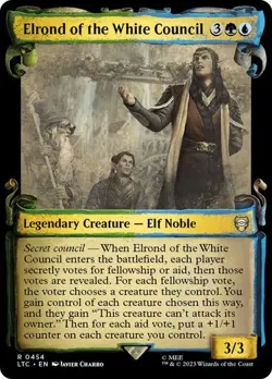 MTG - Elrond of the White Council - Showcase Scrolls - Lord of the Rings - Magic - Image 1