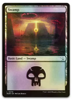 Swamp (0279) #279 (Foil) (LP) March of the Machine MOM Magic MTG - Image 1