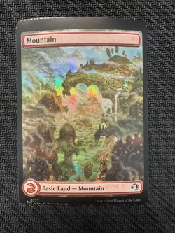Mtg Misprint Error Miscut ECL Mountain Basic Land FOIL - Image 1