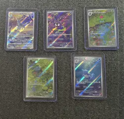 Glaceon VSTAR SAR,Gastly AR, Bulbasaur AR, Japanese Pokemon 5 Card Lot - Image 1