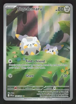 Togedemaru 104/094 Pokemon TCG ME02: Phantasmal Flames NM - Image 1