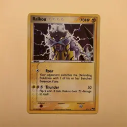 Pokemon TCG Raikou 003/017 POP Series 2 Holo Rare Basic Beast 70 HP Thunder 2006 - Image 1
